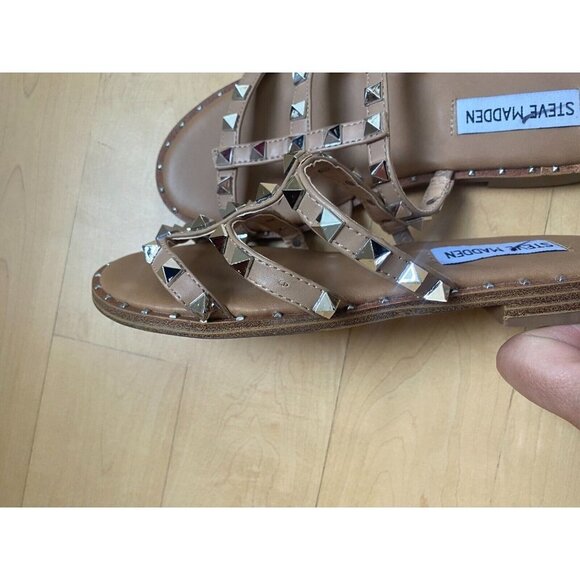 Steve madden "Averill" jelly sandals stud detail women sz 5 *Flaw stud - Picture 4 of 5